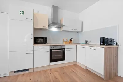 Küche/Küchenzeile in der Unterkunft ROTH Apartments Remscheid-Mitte