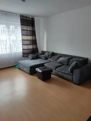 Ein Sitzbereich in der Unterkunft Ferienwohnung Grundstein