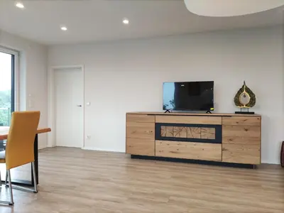 TV/Unterhaltungsangebot in der Unterkunft Luxuriöse, große Wohnung mit Parkblick
