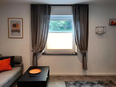 Ein Sitzbereich in der Unterkunft Zentral-kostenloses Parken-Mediapaket-Balkon-EN5