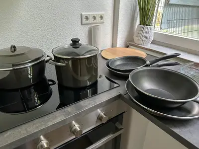 Küche/Küchenzeile in der Unterkunft Apartment mit großer Küche, 4 Personen