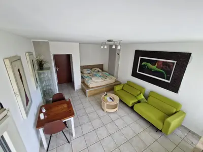 Ein Sitzbereich in der Unterkunft Apartment1