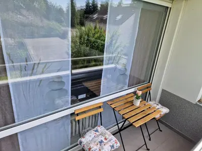 Ein Balkon oder eine Terrasse in der Unterkunft Apartment1