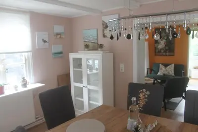 Ein Sitzbereich in der Unterkunft Ferienhaus Hof