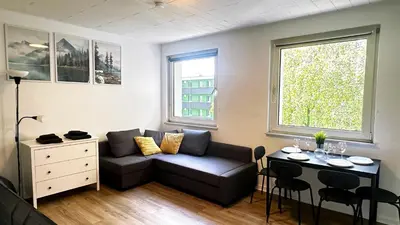 Ein Sitzbereich in der Unterkunft Schönes Studioapartment Uni Nähe, WLAN, 4 Gäste