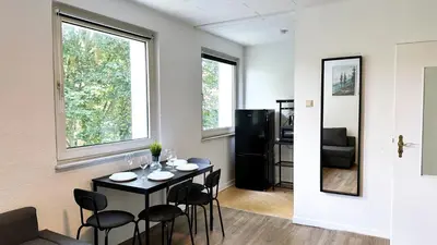 Küche/Küchenzeile in der Unterkunft Schönes Studioapartment Uni Nähe, WLAN, 4 Gäste