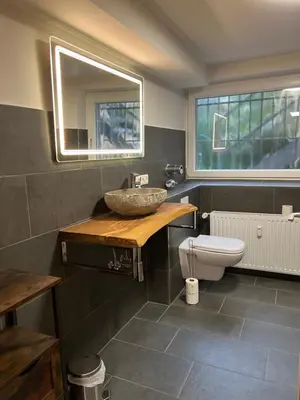 Ein Badezimmer in der Unterkunft Charmante Souterrain Wohnung