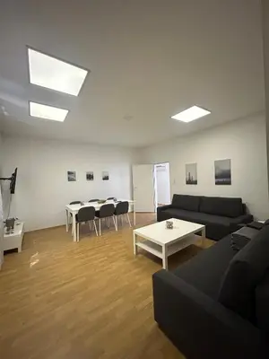 Ein Sitzbereich in der Unterkunft Gemütliche Ferienwohnung - voll ausgestattet, zentral aber ruhig !