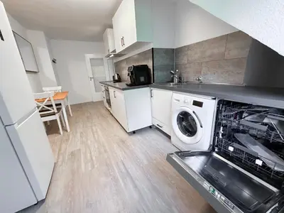 Küche/Küchenzeile in der Unterkunft Self-Check-In Aprtmnt with beautiful, big kitchen, nice bed