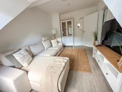 Ein Sitzbereich in der Unterkunft Self-Check-In Aprtmnt with beautiful, big kitchen, nice bed