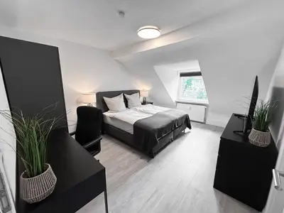 Ein Bett oder Betten in einem Zimmer der Unterkunft Self-Check-In Aprtmnt with beautiful, big kitchen, nice bed