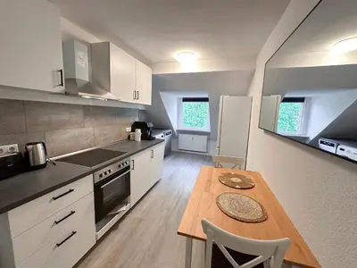 Küche/Küchenzeile in der Unterkunft Self-Check-In Aprtmnt with beautiful, big kitchen, nice bed