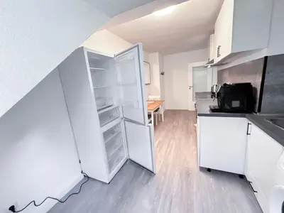 Küche/Küchenzeile in der Unterkunft Self-Check-In Aprtmnt with beautiful, big kitchen, nice bed