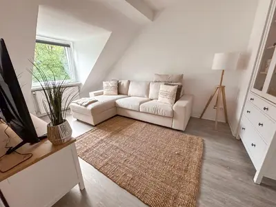 Ein Sitzbereich in der Unterkunft Self-Check-In Aprtmnt with beautiful, big kitchen, nice bed