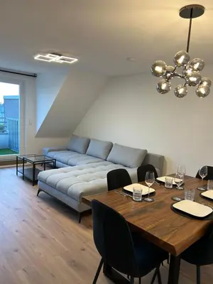 Ein Sitzbereich in der Unterkunft Thê Rath Residence
