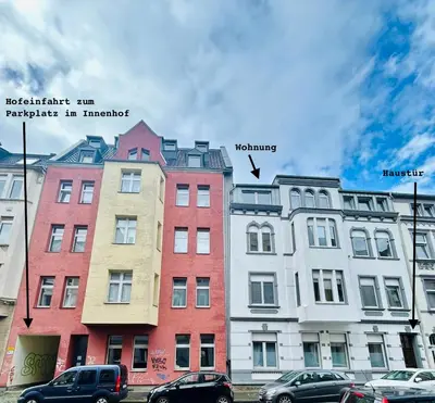Das Gebäude in dem sich die Ferienwohnung befindet