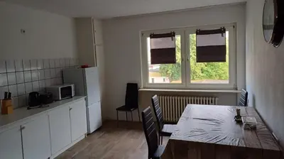 Küche/Küchenzeile in der Unterkunft K&K Unterkunft Gbr Am Kamannshof