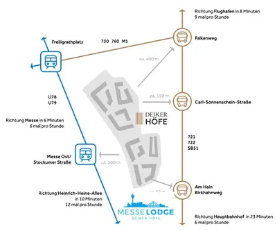 Ein Zertifikat, Auszeichnung, Logo oder anderes Dokument, das in der Unterkunft Messelodge Deiker Höfe ausgestellt ist