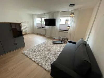 Küche/Küchenzeile in der Unterkunft Moderne Wohnung in Stadionnähe mit Parkplatz