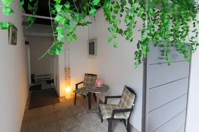 Ein Sitzbereich in der Unterkunft Apartment Nähe Düsseldorf Airport Messe