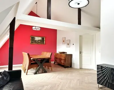 Ein Sitzbereich in der Unterkunft JayBnB - Loft über den Dächern von Dortmund