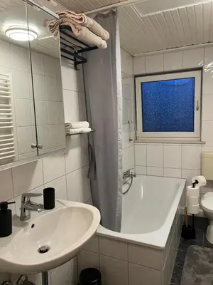 Ein Badezimmer in der Unterkunft Schöne und sehr zentrale Wohnung im Herzen von Gelsenkirchen