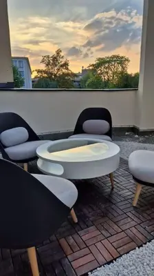 Ein Sitzbereich in der Unterkunft Stilvoll im Herzen Bochums