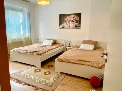 Ein Bett oder Betten in einem Zimmer der Unterkunft Wohnung in toller Lage in Essen