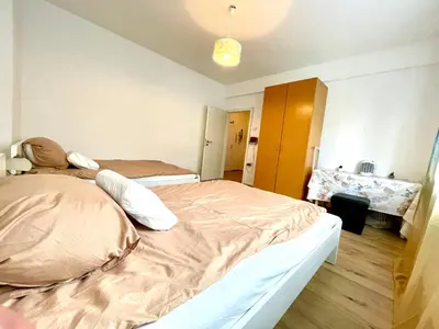Ein Bett oder Betten in einem Zimmer der Unterkunft Wohnung in toller Lage in Essen