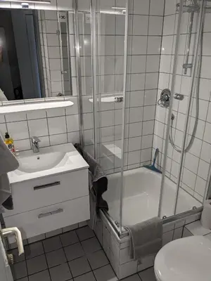 Ein Badezimmer in der Unterkunft Modernes Studio-Apartment mitten im Ruhrgebiet