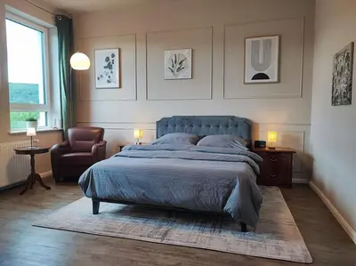Ein Sitzbereich in der Unterkunft Charmantes Apartment in Hagen
