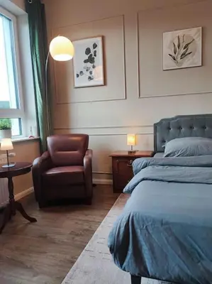 Ein Bett oder Betten in einem Zimmer der Unterkunft Charmantes Apartment in Hagen