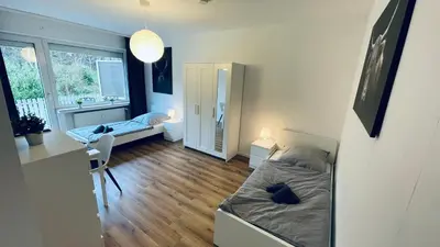 Ein Sitzbereich in der Unterkunft GNA01 - Große Wohnung mit 7 Betten, große Küche, 2 Balkone & Parkplatz