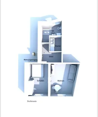 Küche/Küchenzeile in der Unterkunft Stylisches Apartment, Parkplatz, Nähe DUS & Dortmund & Köln & Essen