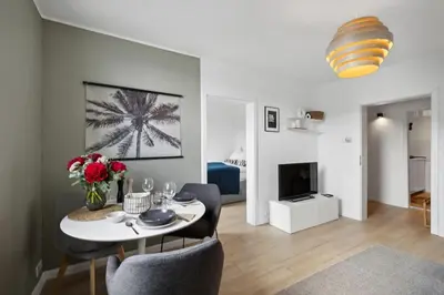 TV/Unterhaltungsangebot in der Unterkunft Stylisches Apartment, Parkplatz, Nähe DUS & Dortmund & Köln & Essen
