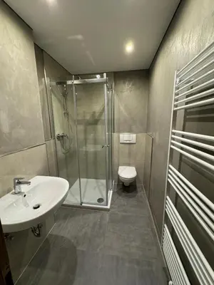 Ein Badezimmer in der Unterkunft Hotel Zur Mühle