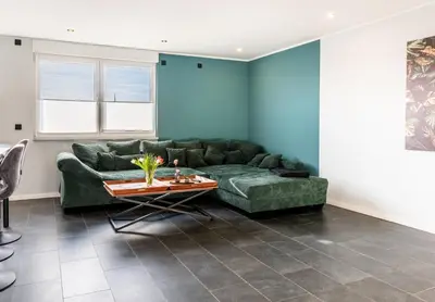 Ein Sitzbereich in der Unterkunft Modern Apartments in Selm on Top Location
