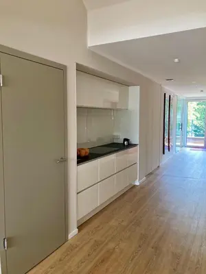 Küche/Küchenzeile in der Unterkunft Wunderschöne Ferienwohnung in innovativem Zero-Emissionen Haus