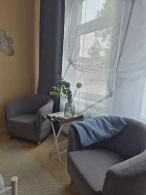Ein Sitzbereich in der Unterkunft Wohnung Unterkrone 4 Betten