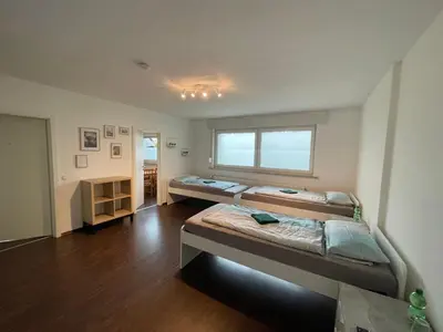 Ein Bett oder Betten in einem Zimmer der Unterkunft Moderne Monteurswohnung Bochum nahe der Autobahn