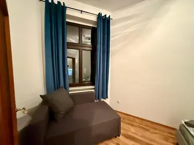 Ein Sitzbereich in der Unterkunft Wu Flats