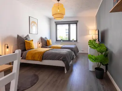Ein Bett oder Betten in einem Zimmer der Unterkunft Apartment im Zentrum von Bochum