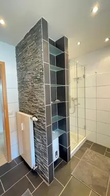 Ein Badezimmer in der Unterkunft LeoMi Ferienwohnung