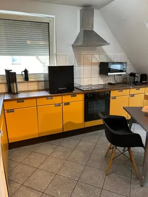 Küche/Küchenzeile in der Unterkunft Ruhige Wohnung im Norden von Düsseldorf