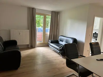 Ein Sitzbereich in der Unterkunft Monteur-Lounge
