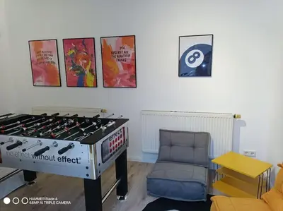 Ein Sitzbereich in der Unterkunft 2 Raum City-Apartment 5min zum HBF Grupello-2