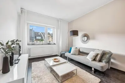 Ein Sitzbereich in der Unterkunft Rü-Juwel Design-Apartment - Messe, Gruga, Kruppklinik, Prime