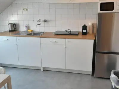 Küche/Küchenzeile in der Unterkunft Duisburg Studio by TM