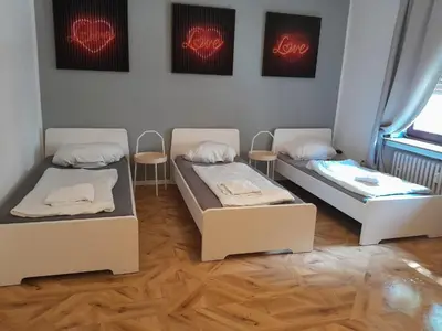 Ein Bett oder Betten in einem Zimmer der Unterkunft Duisburg Studio by TM