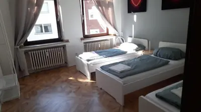 Ein Bett oder Betten in einem Zimmer der Unterkunft Duisburg Studio by TM